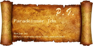 Paradeisser Ida névjegykártya